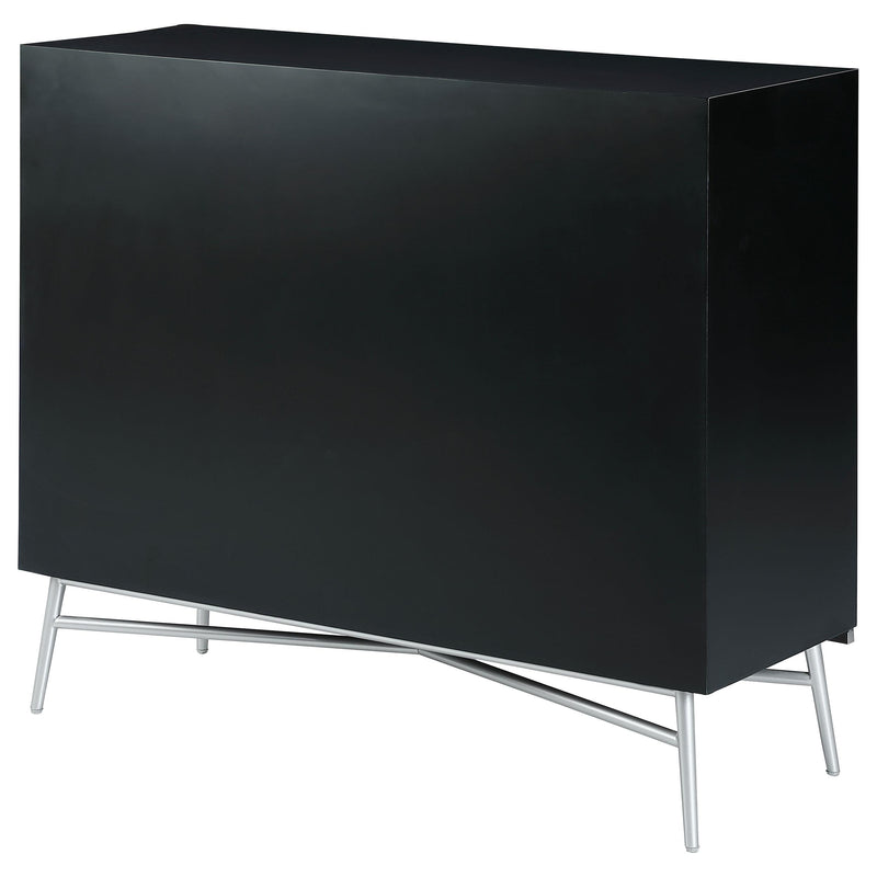 Coaster Furniture Josie 959584 2-door Wood Sunburst Accent Cabinet - Black and Silver IMAGE 8