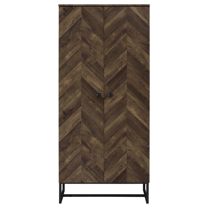 Coaster Furniture Carolyn 959640 2-Door Accent Cabinet - Rustic Oak/Gunmetal IMAGE 3