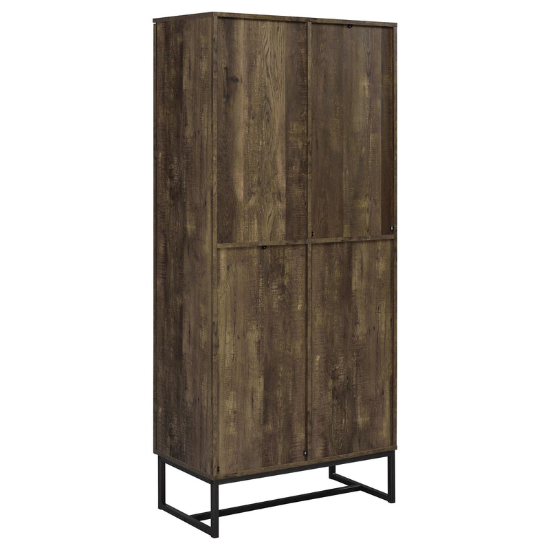 Coaster Furniture Carolyn 959640 2-Door Accent Cabinet - Rustic Oak/Gunmetal IMAGE 6
