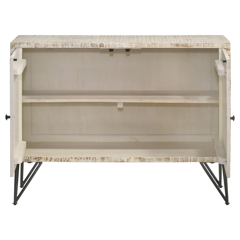 Coaster Furniture Eileen 959652 Rectangular 2-Door Accent Cabinet - White Washed IMAGE 4