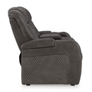 Signature Design by Ashley Fyne-Dyme 3660218 Power Reclining Loveseat with Console and Adjustable Headrest IMAGE 4