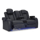  Signature Design by Ashley Fyne-Dyme 3660318 Power Reclining Loveseat with Console and Adjustable Headrest IMAGE 2