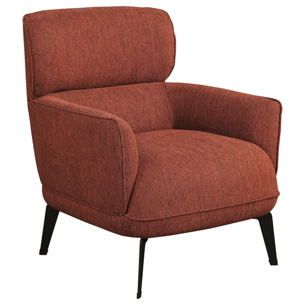  Coaster Furniture Andrea 903081 Upholstered Crecent Arm Accent Chair - Orange IMAGE 1