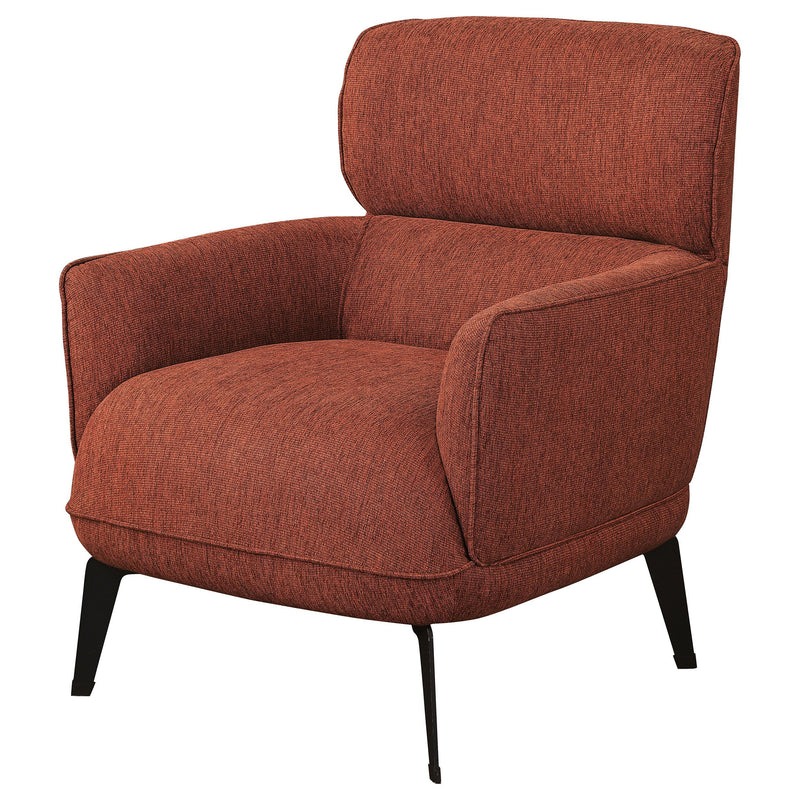  Coaster Furniture Andrea 903081 Upholstered Crecent Arm Accent Chair - Orange IMAGE 4
