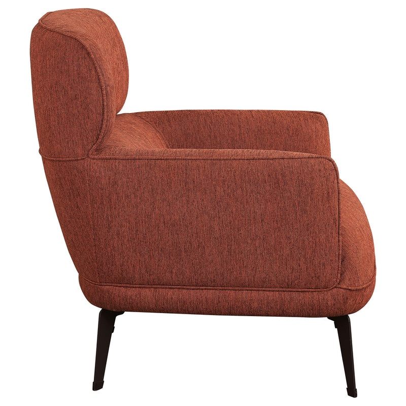  Coaster Furniture Andrea 903081 Upholstered Crecent Arm Accent Chair - Orange IMAGE 8
