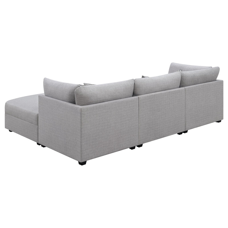  Coaster Furniture Cambria 551511-S4A 4 pc Upholstered Modular Sectional - Grey IMAGE 5