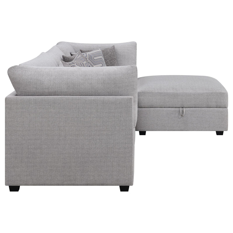  Coaster Furniture Cambria 551511-S4A 4 pc Upholstered Modular Sectional - Grey IMAGE 6