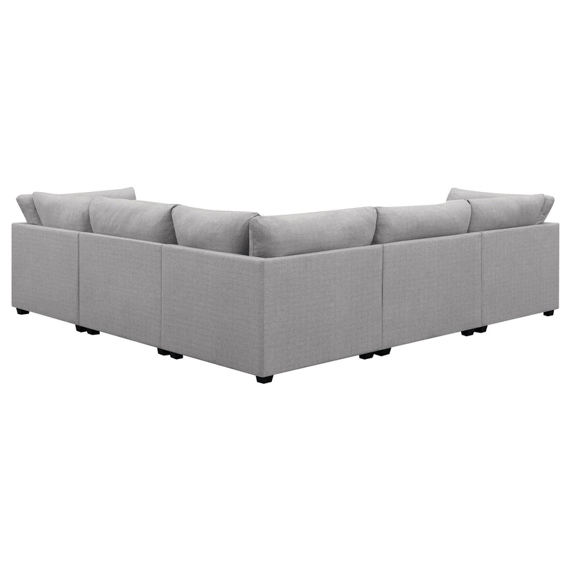  Coaster Furniture Cambria 551511-S6B 6 pc Upholstered Modular Sectional - Grey IMAGE 4