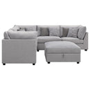  Coaster Furniture Cambria 551511-S6B 6 pc Upholstered Modular Sectional - Grey IMAGE 5