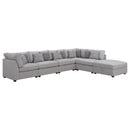  Coaster Furniture Cambria 551511-SET 6 pc Upholstered Modular Sectional - Grey IMAGE 1