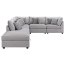  Coaster Furniture Cambria 551511-SET 6 pc Upholstered Modular Sectional - Grey IMAGE 8