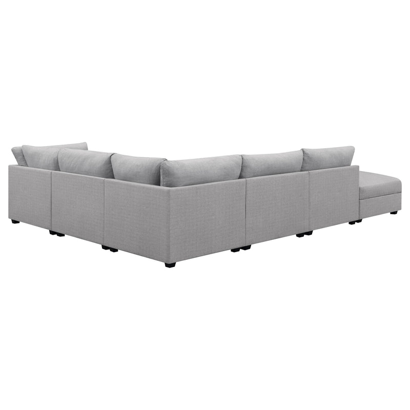  Coaster Furniture Cambria 551511-SET 6 pc Upholstered Modular Sectional - Grey IMAGE 9