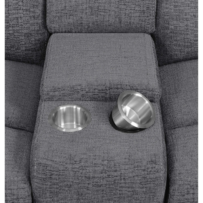 Coaster Furniture Bahrain 609541P Upholstered Power Sofa - Charcoal IMAGE 6