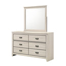  Crown Mark Carter B6810-11 Dresser Mirror - White IMAGE 2