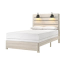  Crown Mark Carter B6810 King Platform Bed - White IMAGE 1