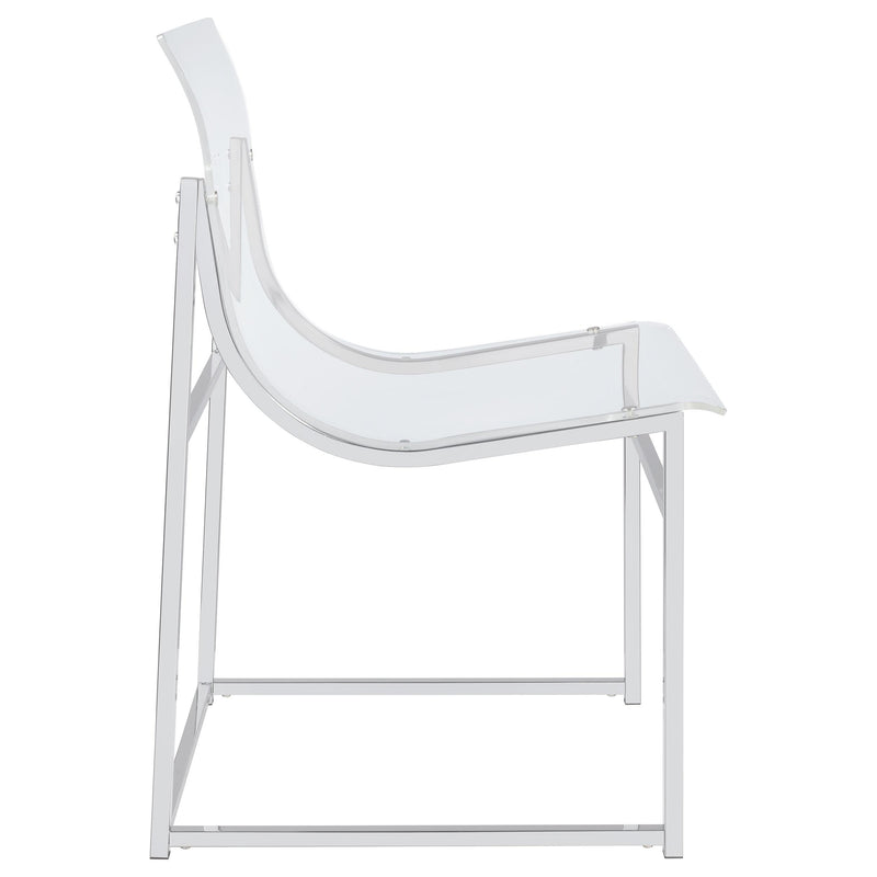 Coaster Furniture Adino 121182 Acrylic Dining Side Chair - Chrome (Set of 2) IMAGE 10