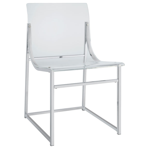 Coaster Furniture Adino 121182 Acrylic Dining Side Chair - Chrome (Set of 2) IMAGE 1