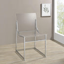 Coaster Furniture Adino 121182 Acrylic Dining Side Chair - Chrome (Set of 2) IMAGE 2