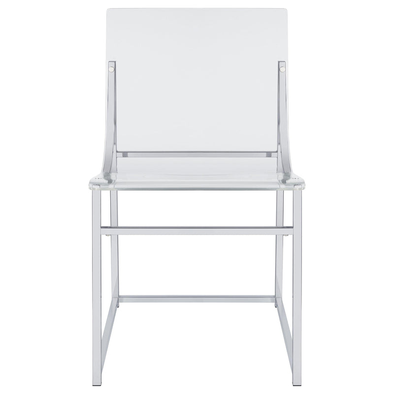Coaster Furniture Adino 121182 Acrylic Dining Side Chair - Chrome (Set of 2) IMAGE 4