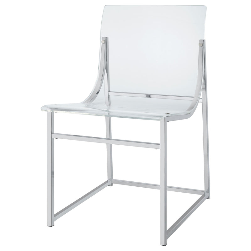 Coaster Furniture Adino 121182 Acrylic Dining Side Chair - Chrome (Set of 2) IMAGE 5