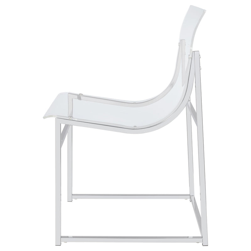 Coaster Furniture Adino 121182 Acrylic Dining Side Chair - Chrome (Set of 2) IMAGE 6