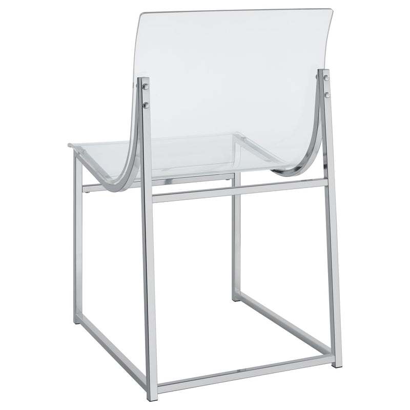 Coaster Furniture Adino 121182 Acrylic Dining Side Chair - Chrome (Set of 2) IMAGE 7