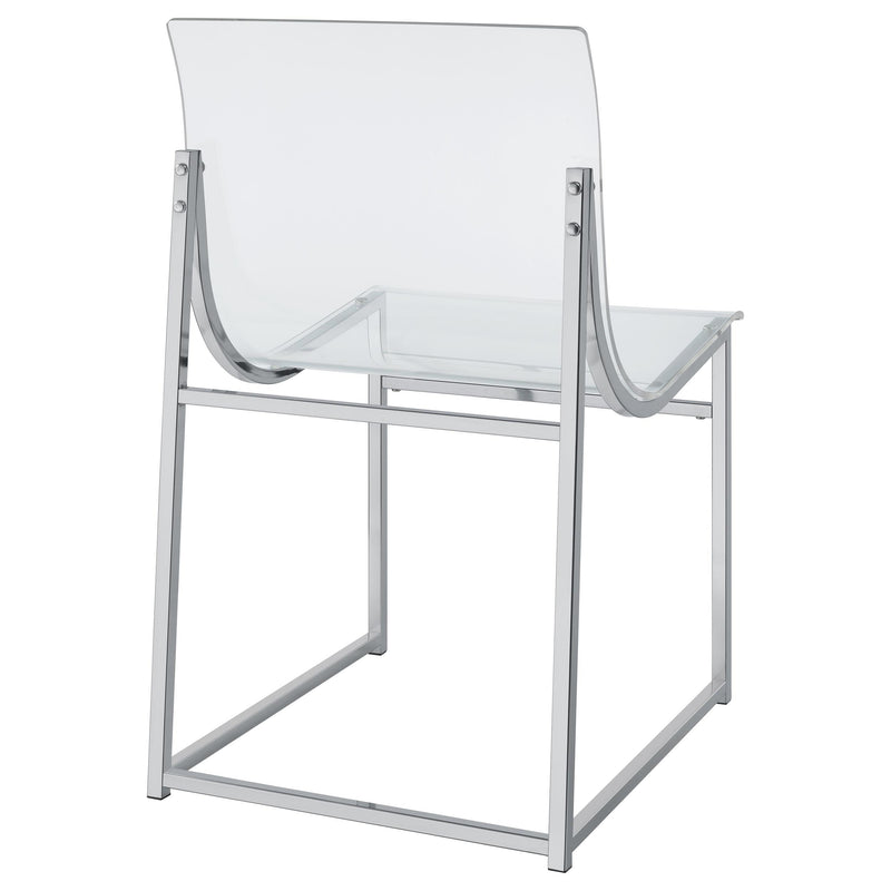 Coaster Furniture Adino 121182 Acrylic Dining Side Chair - Chrome (Set of 2) IMAGE 9