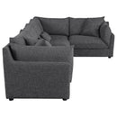  Coaster Furniture Sasha 551681-SETA 5 pc Upholstered Modular Sectional Sofa - Barely Black IMAGE 10