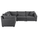  Coaster Furniture Sasha 551681-SETA 5 pc Upholstered Modular Sectional Sofa - Barely Black IMAGE 6