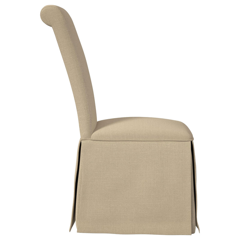  Coaster Furniture Shawna 100747 Upholstered Skirted Side Chair - Light Khaki IMAGE 8