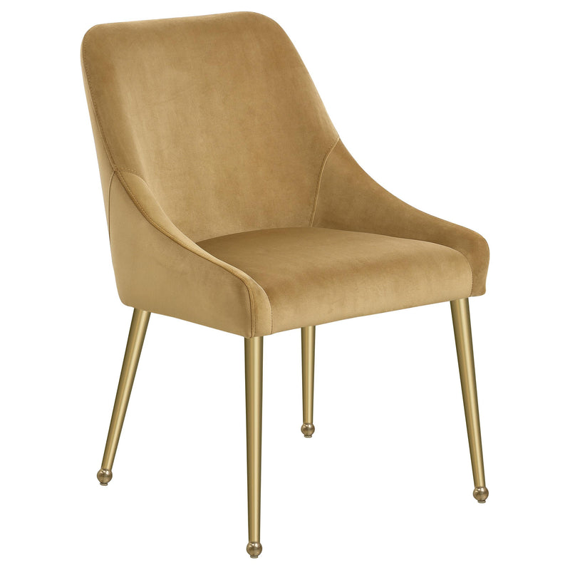 Coaster Furniture Mayette 107582 Upholstered Dining Side Chair - Cognac (Set of 2) IMAGE 1