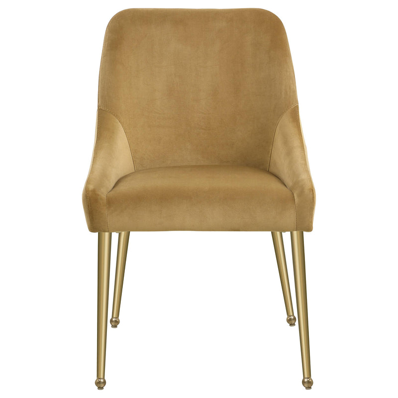 Coaster Furniture Mayette 107582 Upholstered Dining Side Chair - Cognac (Set of 2) IMAGE 3