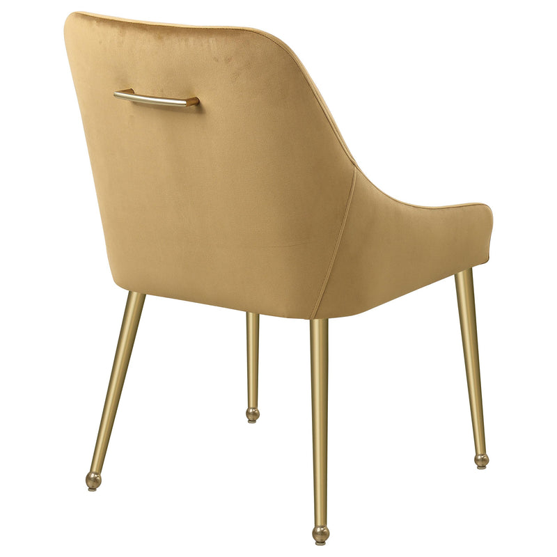 Coaster Furniture Mayette 107582 Upholstered Dining Side Chair - Cognac (Set of 2) IMAGE 7