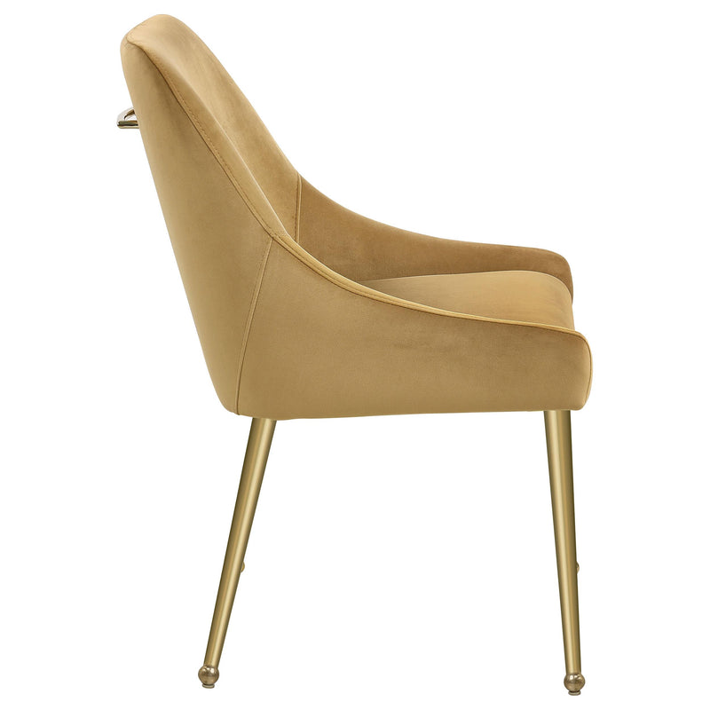 Coaster Furniture Mayette 107582 Upholstered Dining Side Chair - Cognac (Set of 2) IMAGE 8
