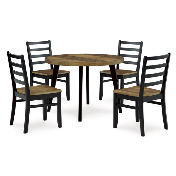  Signature Design by Ashley Blondon D413-225 Round Dining Room Table Set IMAGE 1
