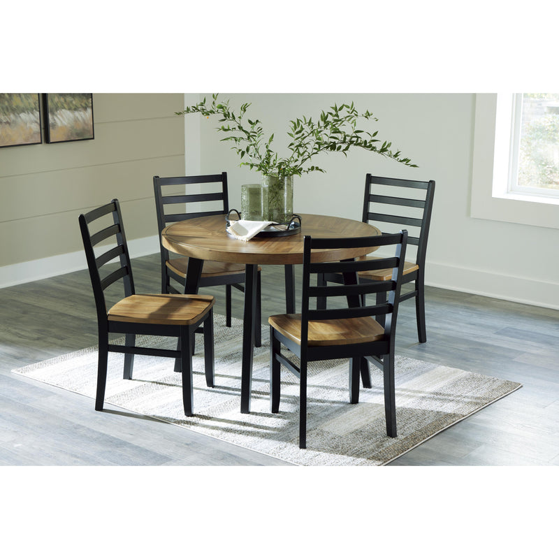  Signature Design by Ashley Blondon D413-225 Round Dining Room Table Set IMAGE 9
