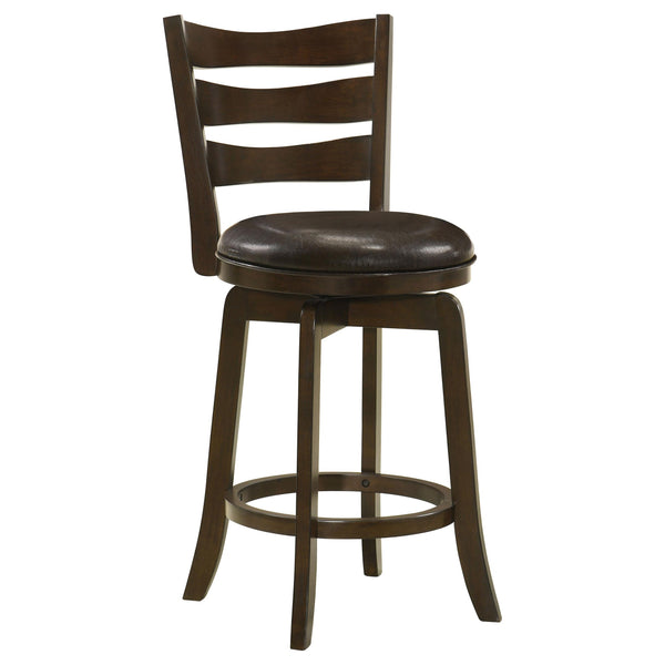 Coaster Furniture Murphy 181368 Wood Counter Height Swivel Bar Chair - Dark Brown IMAGE 1