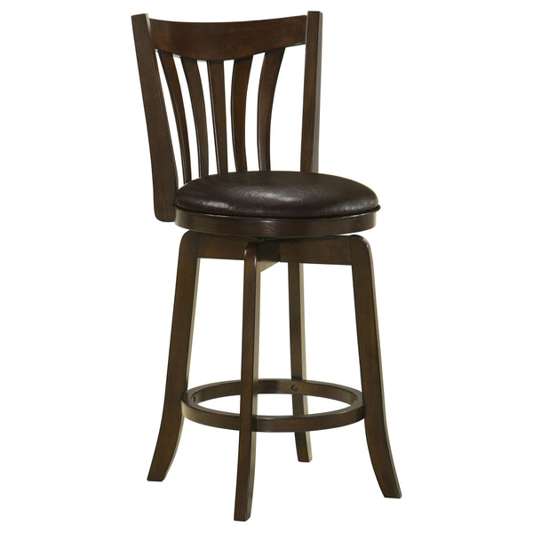 Coaster Furniture Lambert 182508 Wood Counter Height Swivel Bar Chair - Dark Cherry IMAGE 1