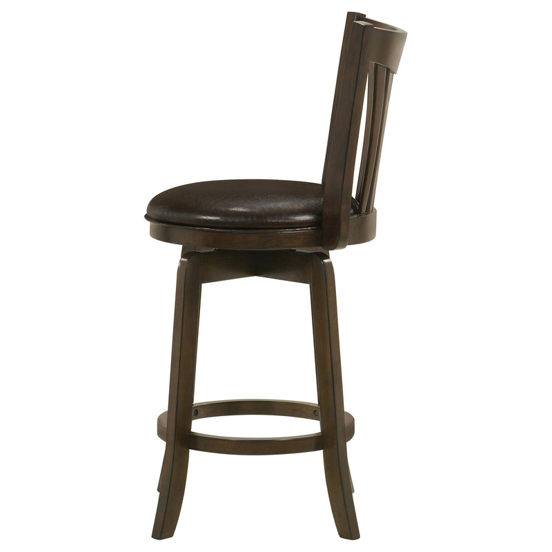 Coaster Furniture Lambert 182508 Wood Counter Height Swivel Bar Chair - Dark Cherry IMAGE 5