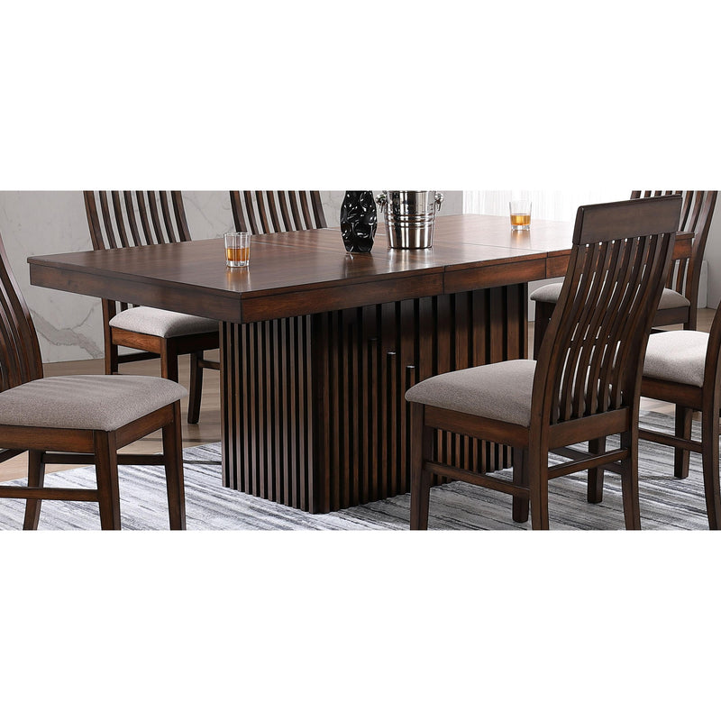 Coaster Furniture Briarwoord 182991 Rectangular Dining Table with 18? Removable Extension Leaf - Mango Oak IMAGE 2