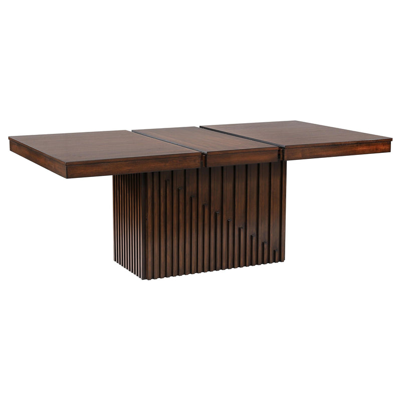 Coaster Furniture Briarwoord 182991 Rectangular Dining Table with 18? Removable Extension Leaf - Mango Oak IMAGE 3