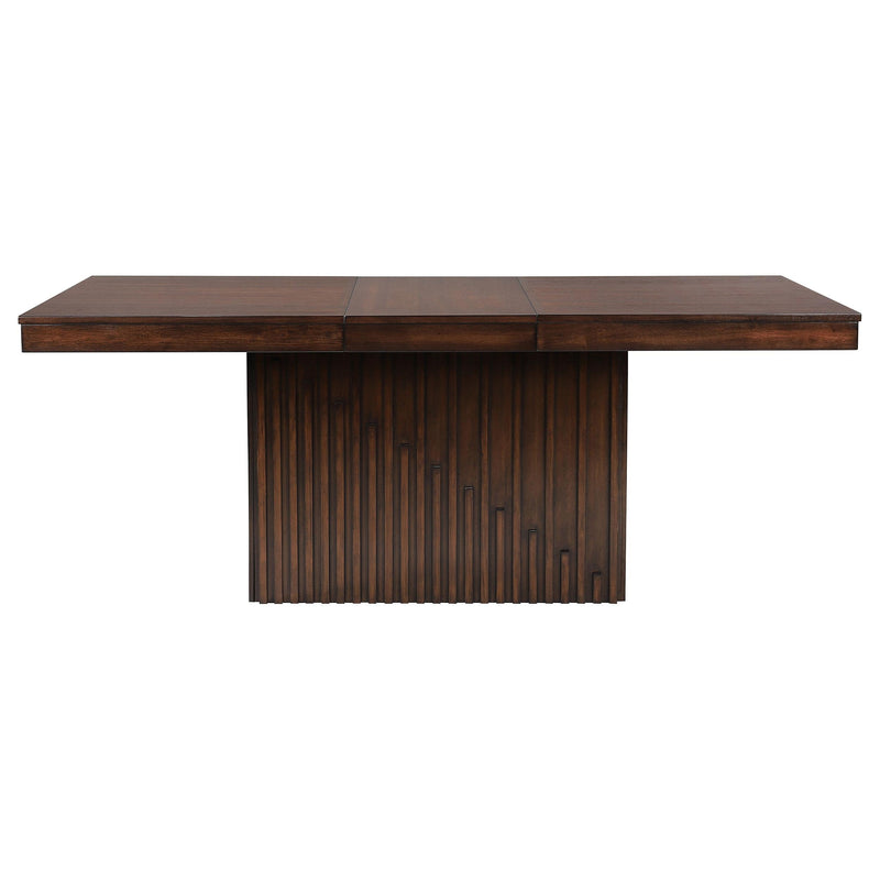 Coaster Furniture Briarwoord 182991 Rectangular Dining Table with 18? Removable Extension Leaf - Mango Oak IMAGE 4
