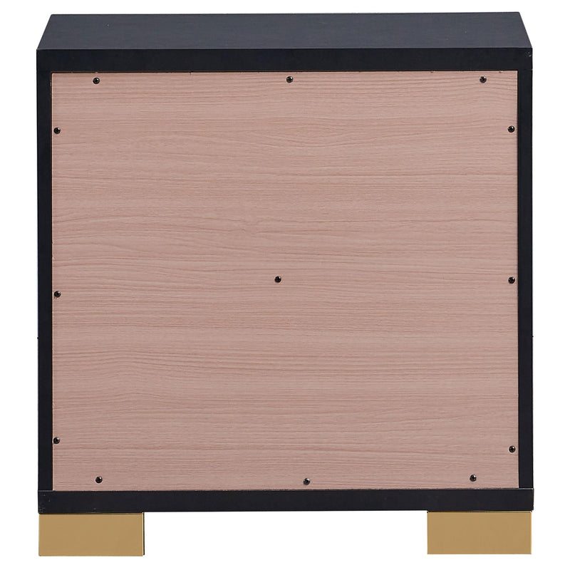 Coaster Furniture Marceline 222832 2-Drawer Nightstand - Black IMAGE 7