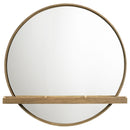  Coaster Furniture Arini 224308 Round Vanity Wall Mirror with Shelf - Sand Wash IMAGE 2
