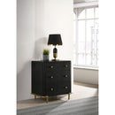  Coaster Furniture Arini 224332 3-Drawer Nightstand - Black IMAGE 2
