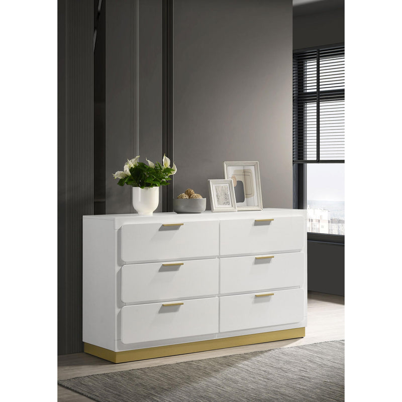 Coaster Furniture Caraway 224773 6-Drawer Bedroom Dresser - White IMAGE 2