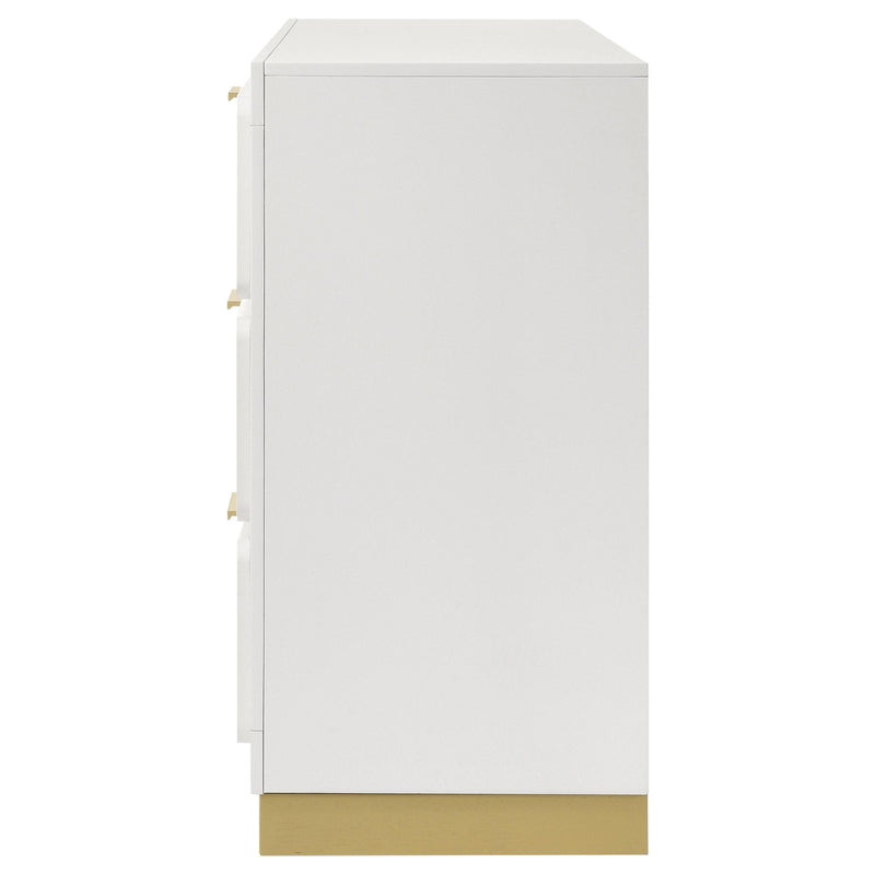 Coaster Furniture Caraway 224773 6-Drawer Bedroom Dresser - White IMAGE 5