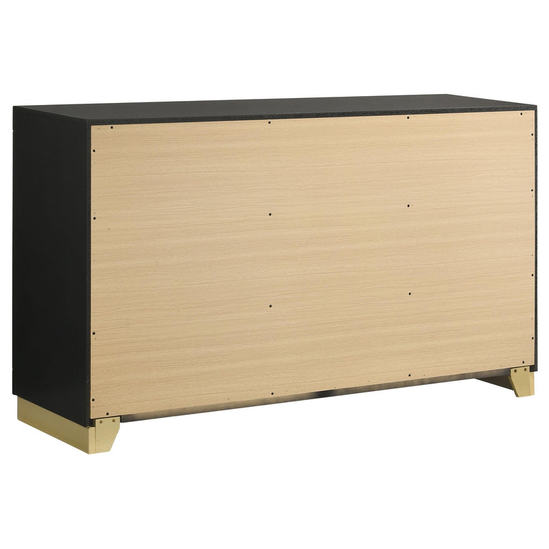 Coaster Furniture Caraway 224783 6-Drawer Bedroom Dresser - Black IMAGE 6