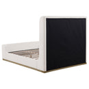  Coaster Furniture Nala 302046Q Upholstered Queen Sleigh Bed - Cream IMAGE 4