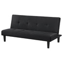  Coaster Furniture Stanford 360238 Upholstered Tufted Convertible Sofa Bed - Black IMAGE 6